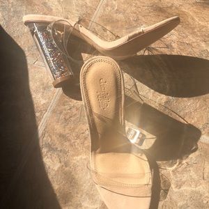 Clear heals with shake Diamonds in heel